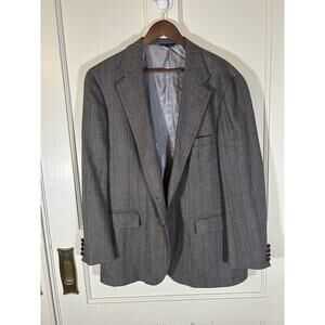 Vtg. Chaps Ralph Lauren Wool Tweed Blazer Mens Size 42R Brown Classic Button USA